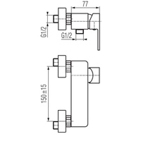 LOFT WHITE bateria natryskowa, white&chrom