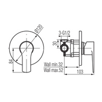 DALI WHITE Bateria natryskowa podtynkowa