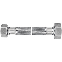 Wąż przyłączeniowy elastyczny FERRO z oplotem (stal), GW x GW, 1/2'' x 3/4'', długość 60 mm