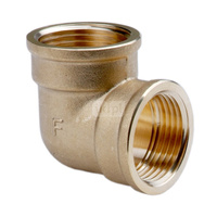 Kolano 90' FERRO, mosiądz (żółty), 5/4'' (GW)