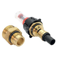 Zestaw do rozdzielacza 39 mm: przepływomierz, nypel 1/2"x3/4"