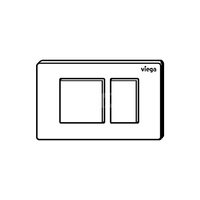 Przycisk uruchamiający do WC Prevista Visign for Public 10 nr wzoru 8630.1 płytka maskująca: stal nierdzewna szczotkowana klawisz: stal nierdzewna szczotkowana