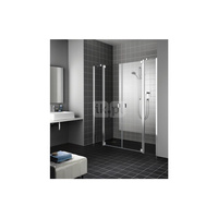 Kermi drzwi wahadłowe Raya PTF 1530x 2000 GAK: 1485-1535 srebro wysoki połysk, szkło ESG przezroczyste z Clean