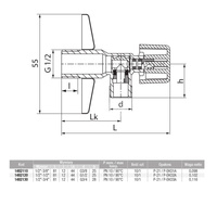 Zawór wodny VALVEX Eko GZ 1/2'' x GZ 3/8''