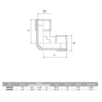 Kolano 90' VALVEX V-Pex, mosiądz, 3/4'' (GZ)