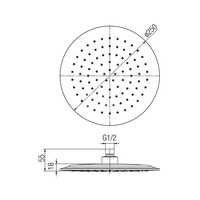 DIONE BLACK Głowica prysznicowa fi250