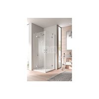 Kermi wej. narożne, cz. lewa Osia ESL 1100x 2000 BV: 1075-1100 srebro wysoki połysk, szkło ESG przezroczyste z Clean