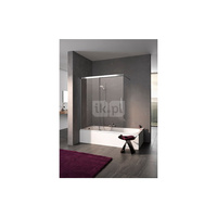 Drzwi przesuwne Nica H2L 1000x 1500 975-1000 SIHG ESG Clean, 2-cz. z polem stałym lewym, kolor srebro wysoki połysk, szkło ESG 6 mm przezroczyste