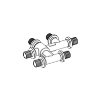 Trójnik TECE flex mosiądz niklowany 16 GZ