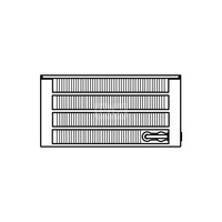 Konwektor Kermi V-Kon S Typ44 BH70x255x2800mm QN2612, weiß, 6 bar, m. Abd., Vent. re