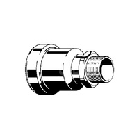 Złącze przejściowe Megapress VIEGA 42113 jednoczęściowy, stal (cynk/nikiel) / stal, DN 50 x 2'' (MZ x GZ), 103 mm