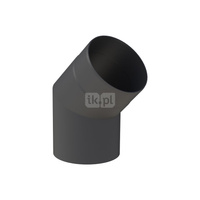 Kolano 45st. fi160mm, kolor czarny