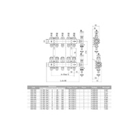 Rozdzielacz hydrauliczny VALVEX Base Inox K5 PLUS-5 stal nierdzewna, odgałęzień: 5 (3/4'') + zawory termostatyczne + przepływomierze
