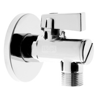 Zawór kulowy FERRO Z filtrem z rozetą 1/2'' GZ kątowy, uchwyt: motylek