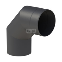 Kolano 90st. fi120mm, kolor czarny