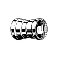 Mufa Megapress VIEGA 4215XL jednoczęściowy, stal (cynk/nikiel), 2 1/2'' (mz x mz), 125 mm z uszczelką