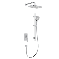 Zestaw natryskowy Malaga, podtynkowy z drążkiem przesuwnym, chrom