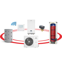 Hybrydowy system grzewczy: pompa ciepła PRIMA S 1F R32 10GT (typu SPLIT) + wymiennik c.w.u. do pomp ciepła TOWER GRAND 200 l + bufor 200 l + zawór trójdrogowy + komplet elektryczny + centrala Sinum Lite