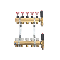 Rozdzielacz mosiężny do OP z przepływ. - QIK ECO - 5 sekcji