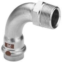 Łuk 90' VIEGA 1714, stal nierdzewna / stal nierdzewna, 22 mm x 1/2'' (zw x gz)