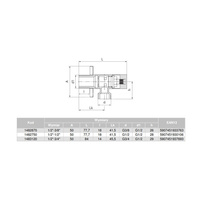 Zawór wodny VALVEX Strit GZ 1/2'' x GZ 3/4''