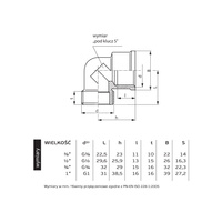 5114 G1 WZ PN16 Kolano CuZn