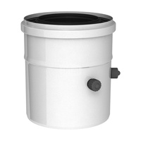 Złączka krócca kotła fi100/150mm z otworami pomiarowymi biała