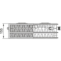 Grzejnik płytowy typ 33 KERMI X2 Profil-Vplus, prawy, z osłonami wym. 900 x 500 mm, kolor biały, moc 1512 W