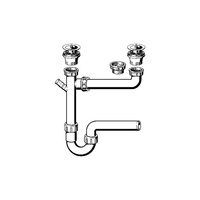 Złącze odpływowe przeznaczenie: zlewozmywak podwójny, tworzywo sztuczne, nr wzoru 79485.1