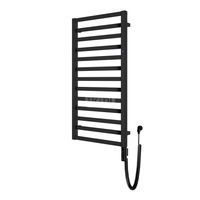 Grzejnik elektryczny (suszarka) INSTAL-PROJEKT POPPY ELECTRO, wym. 1630 (1735 z grzałką)/400 mm, kolor czarny mat, moc 600 W