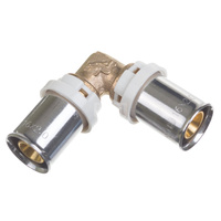 Kolano zaprasowywane 90' QIK XPRT, mosiądz, 40 mm (złącze zaprasowywane)