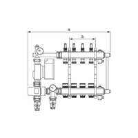 Rozdzielacz do ogrzewania podłogowego TECE floor 10-obieg. mosiądz 1'' x eurocono 3/4'' + przepływomierz + pompa