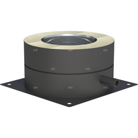 Płyta fundamentowa fi 180mm z odpływem skroplin w bok lakierowana na czarno w bok lakierowana na czarno