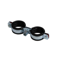 QIK Zestaw - Uchwyt classic podwójny fi 20-23mm 1/2" M8/M10 (śruba dwugwintowa M8x80, kołek nylonowy)