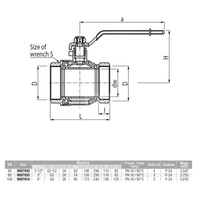 Zawór kulowy VALVEX Onyx mosiądz niklowany, PN16 2 1/2'' GW, uchwyt: dźwignia