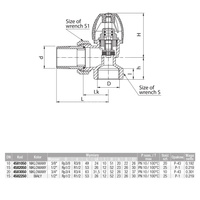 Zawór grzejnikowy VALVEX Activ kątowy, połączenie 1/2'' x 1/2'' biały