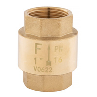 Zawór zwr. z element.zamyk. z mosiądzu, 1/2'', nakr.-nakr.