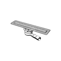 Odpływ prysznicowy prostokątny VIEGA 498276, 750 x 150 x 121 mm, dł: 670 mm, szer: 50 mm, z syfonem