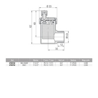 Zawór odpowietrzający c. o. VALVEX GAMMA biały 1/2''