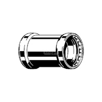 Mufa Megapress VIEGA 42155XL jednoczęściowy, stal (cynk/nikiel), 2 1/2'' (mz x mz), 125 mm z uszczelką