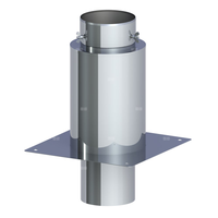 Izolowane przedłużenie komina dymowego fi 180mm z adapterem nasady grubość 1,0mm L=350mm