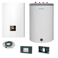 Pakiet - Kocioł gazowy jednofunkcyjny WOLF FGB-24 kondensacyjny wiszący 5.3 - 20.7 kW + Czujnik c.w.u. + RegulatorBM-2 + Zasobnik c.w.uLindo 120L