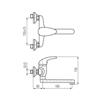 GALEO Bateria umywalkowa ścienna
