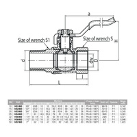 Zawór kulowy VALVEX Onyx mosiądz niklowany, PN30 1 1/2'' GZ x GW, uchwyt: dźwignia