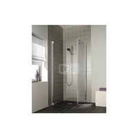 Kermi drzwi wahadłowe Raya 1KL 0830x 2000 GAK: 780-810 srebro wysoki połysk, szkło ESG przezroczyste z Clean