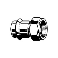 Złącze przyłączeniowe Sanpress VIEGA 2363 dwuczęściowy, stal nierdzewna / stal nierdzewna, 15 mm x 3/4'' (zw x gw) z uszczelką