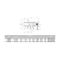 Zawór wodny VALVEX Vega GZ 1/2'' x GZ 1/2''