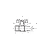 PHA-200/4 Kurek kulowy HUZAR typ ciężki 1/2" WZ czarny motyl