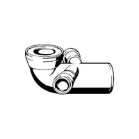 Rura kątowa  przyłączeniowa WC VIEGA 38113 90' fi110 mm, długość 155 mm tworzywo sztuczne, kolor biały