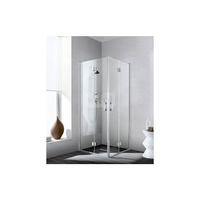 Kermi wej. narożne, cz. prawa Liga 2CR 0780x 2000 GAK: 735-760 srebro wysoki połysk, szkło ESG przezroczyste z Clean